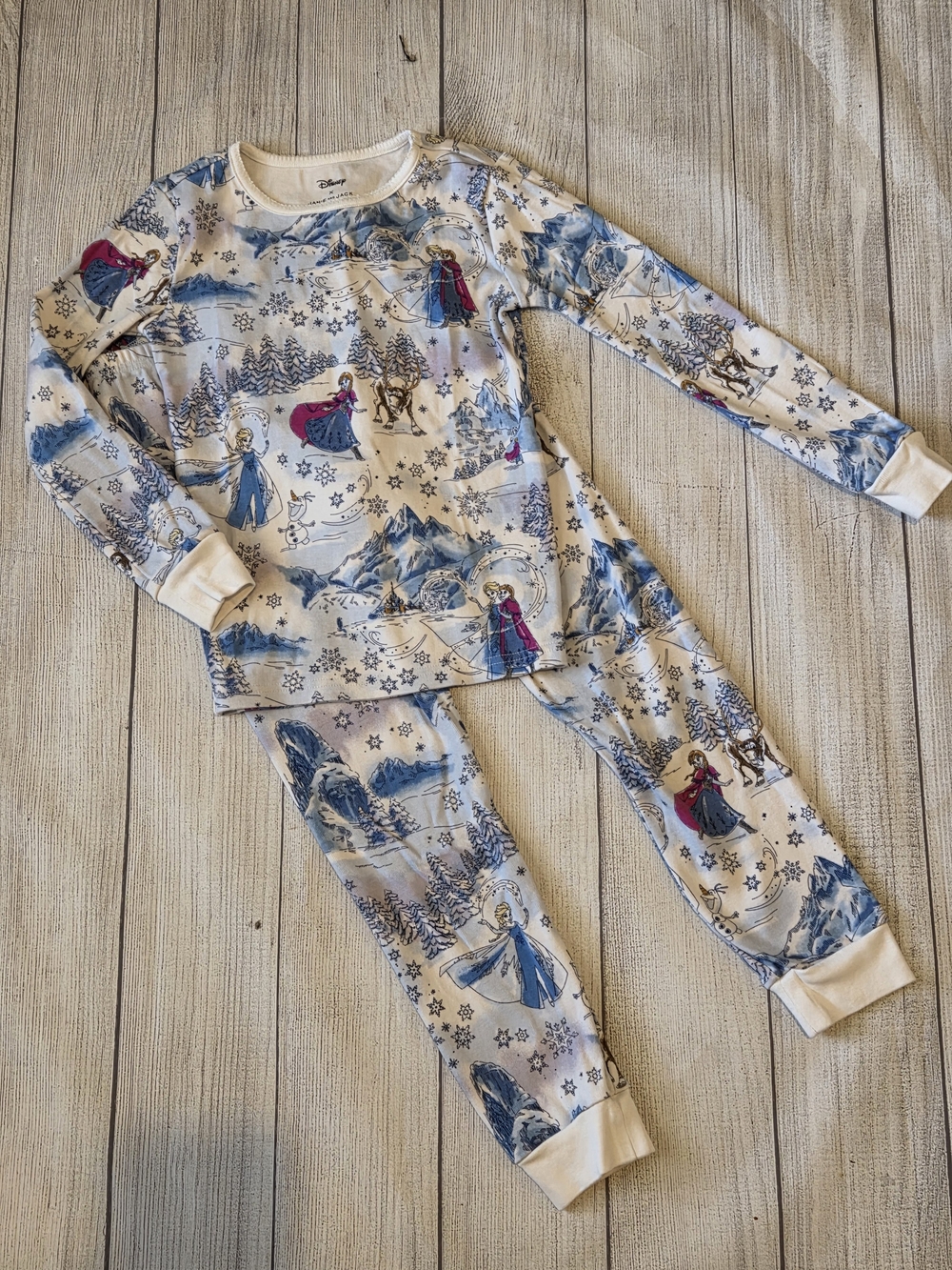 Janie and Jack Blue & Pink Frozen-Themed Kids Pajama Set